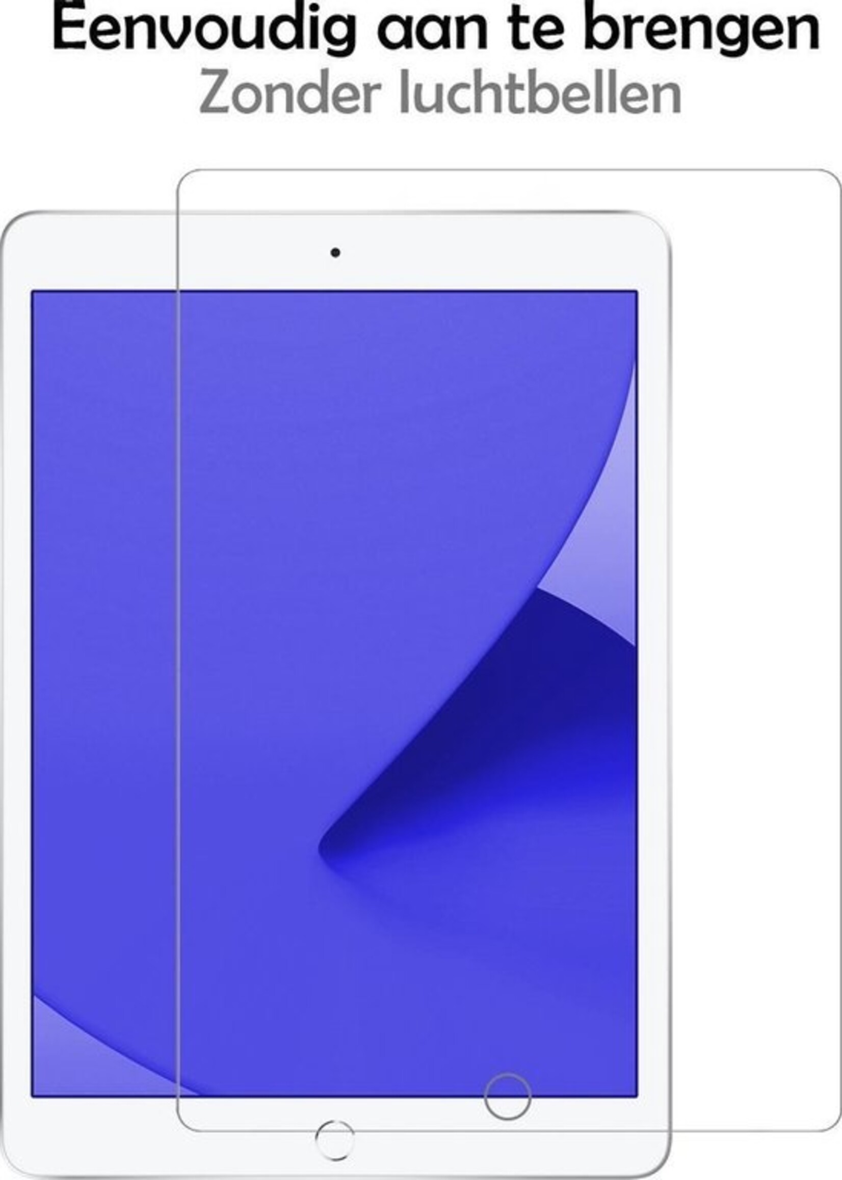 LUQ Hoes Geschikt voor iPad 10.2 2020 Hoes Luxe Hoesje Book Case Met Screenprotector - Hoesje Geschikt voor iPad 8 Hoes Cover - Vlinders