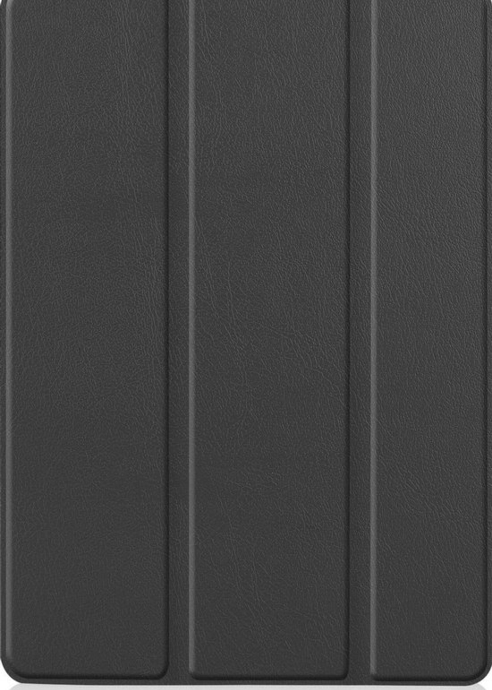 LUQ Hoes Geschikt voor iPad 10.2 2020 Hoes Luxe Hoesje Book Case Met Screenprotector - Hoesje Geschikt voor iPad 8 Hoes Cover - Zwart