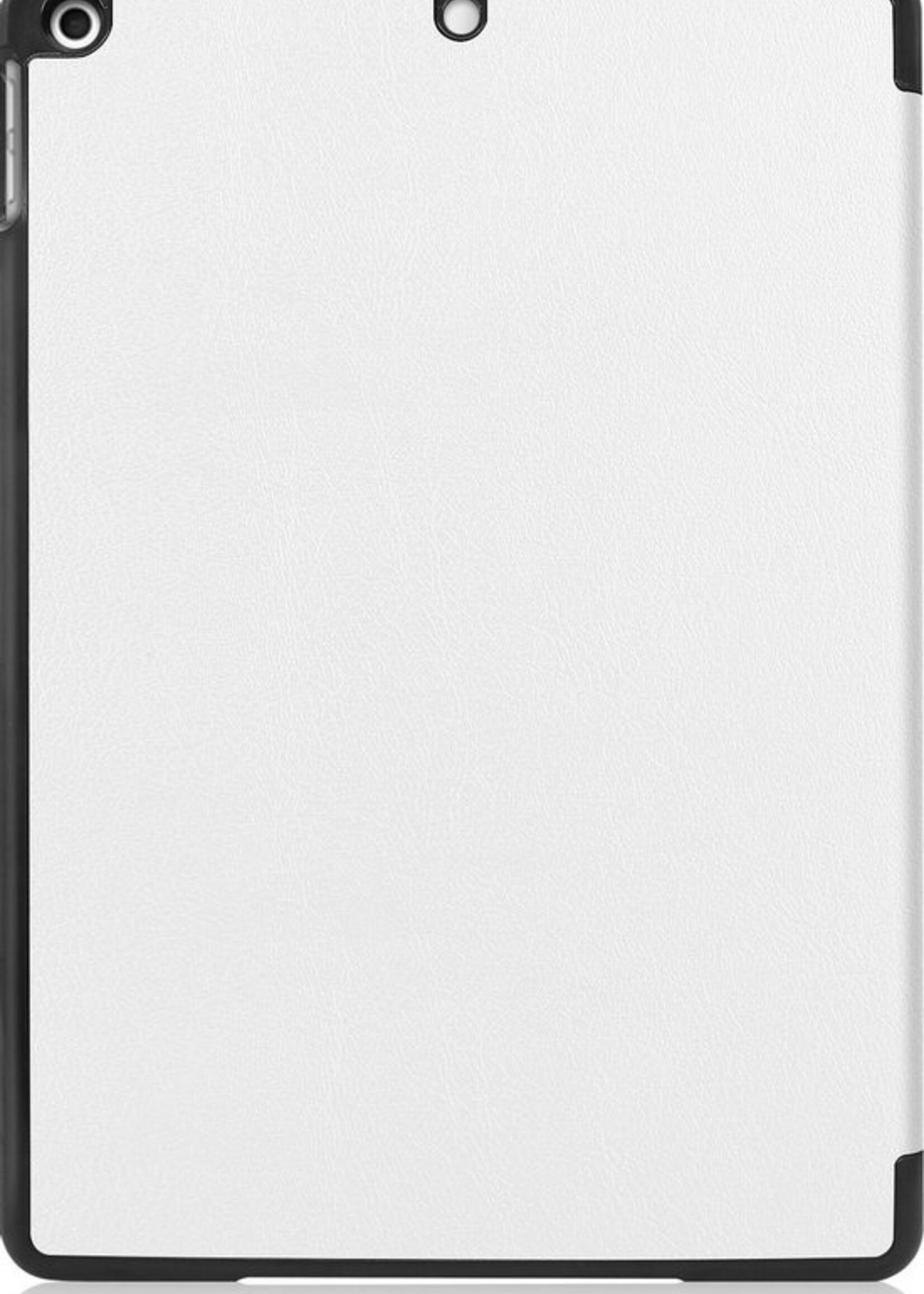 LUQ Hoes Geschikt voor iPad 10.2 2019/2020 Hoes Luxe Hoesje Book Case Met Screenprotector - Hoesje Geschikt voor iPad 7/8 Hoes Cover - Wit