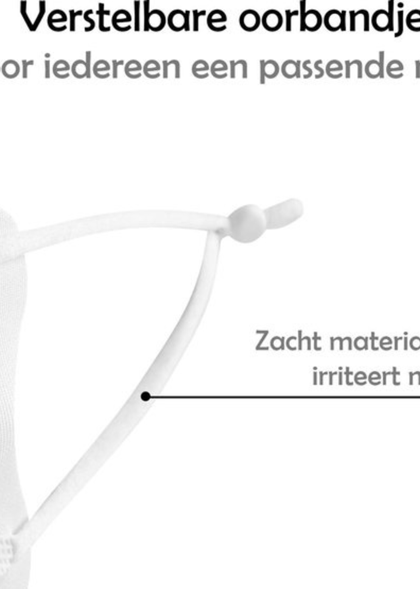 LUQ Mondkapje Wasbaar Wit Mondkapjes Verstelbaar Mondmasker Niet-medisch