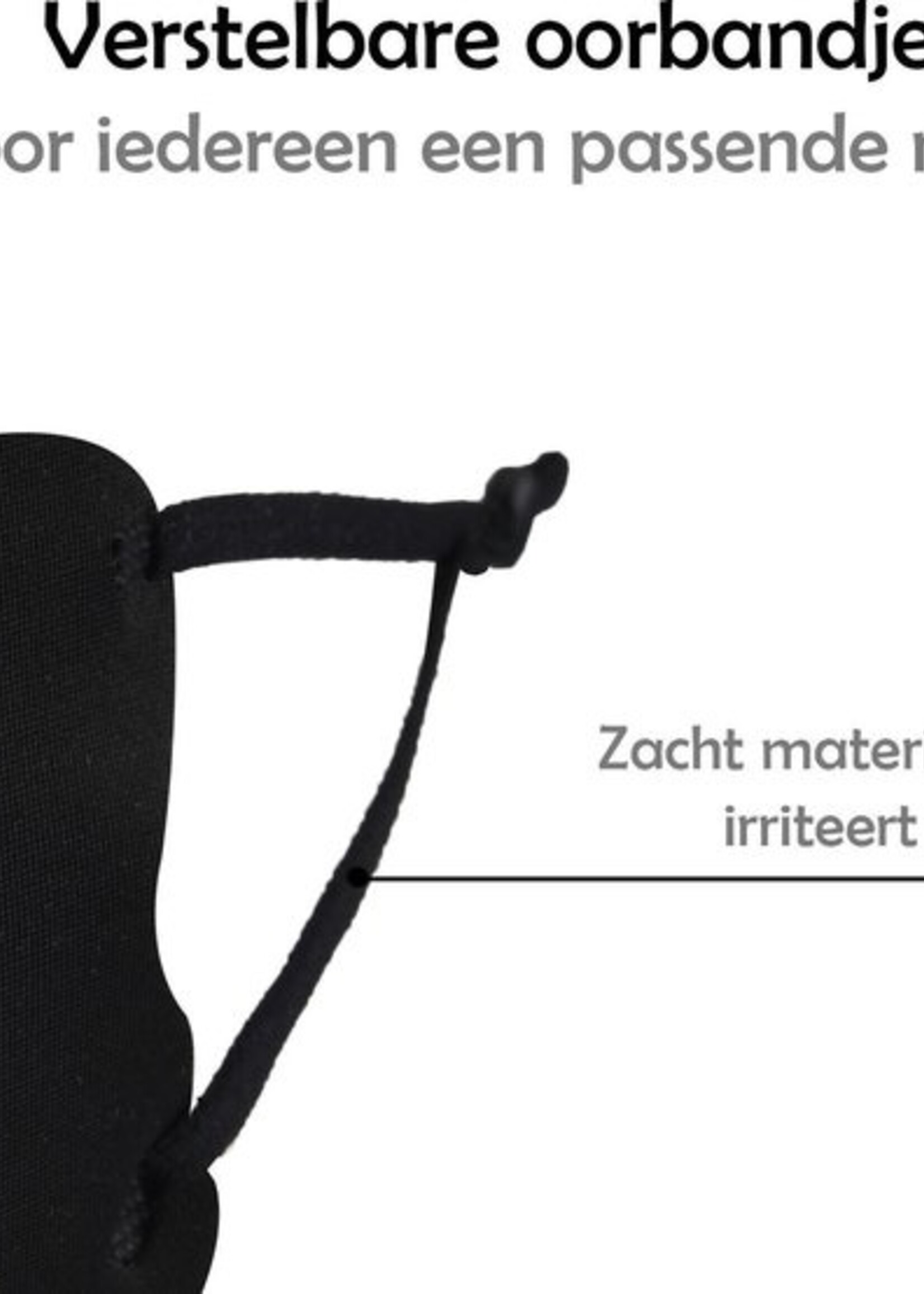 LUQ Mondkapje Wasbaar Zwart Verstelbaar - Mondmasker Wasbaar - Mondkapje Zwart Wasbaar - Mondkapjes Wasbaar Zwart Verstelbaar - 4 Stuks