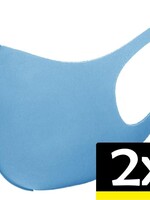 LUQ LUQ Wasbaar mondmasker - Lichtblauw - 2 PACK