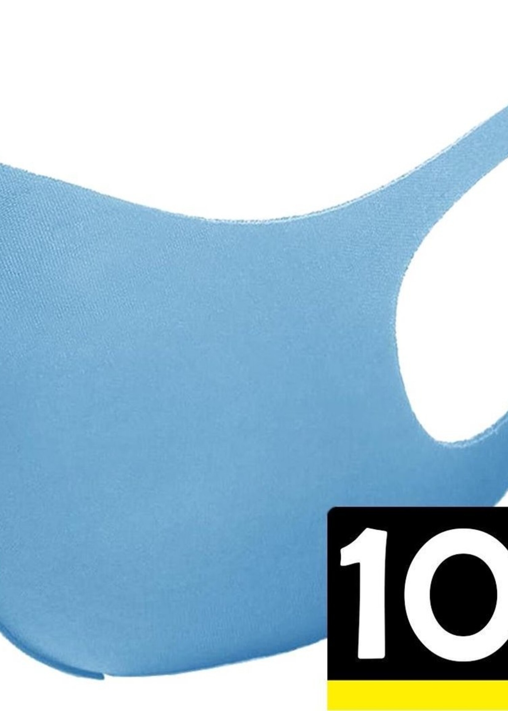 LUQ Mondkapje Wasbaar Mondmasker Blauw Mondkapjes Niet-medisch - 10 stuks