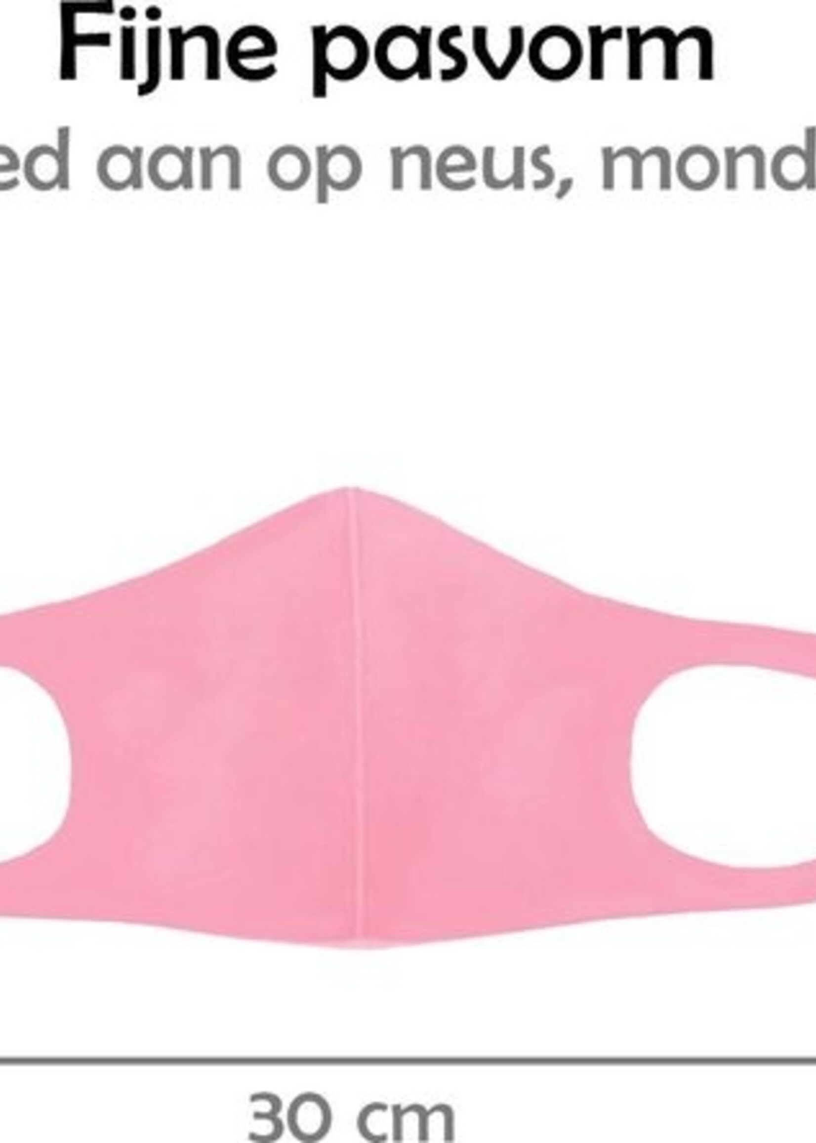 LUQ Mondkapje Wasbaar Mondmasker Roze Mondkapjes Niet-medisch - 10 stuks