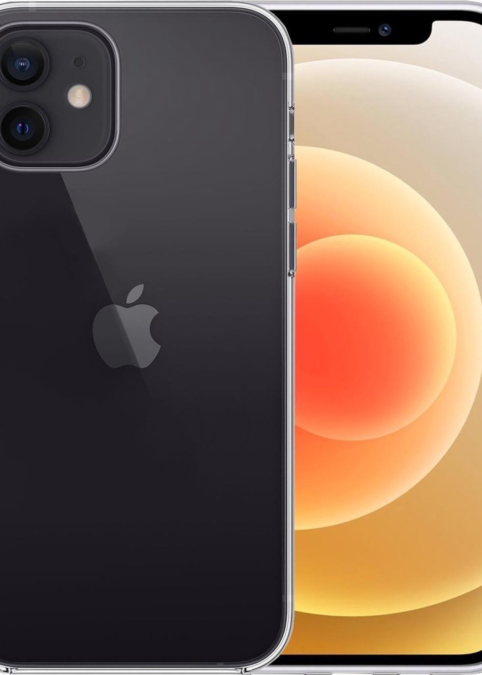 LUQ Hoesje Geschikt voor iPhone 12 Hoesje Siliconen Case - Hoes Geschikt voor iPhone 12 Hoes Siliconen - Transparant