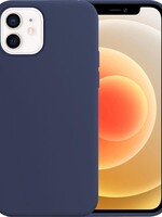 LUQ LUQ iPhone 12 Hoesje Siliconen Case - Donkerblauw