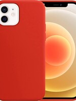 LUQ LUQ iPhone 12 Hoesje Siliconen Case - Rood