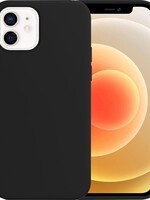 LUQ LUQ iPhone 12 Hoesje Siliconen Case - Zwart