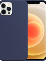 LUQ LUQ iPhone 12 Pro Hoesje Siliconen Case - Donkerblauw