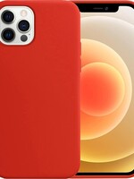 LUQ LUQ iPhone 12 Pro Hoesje Siliconen Case - Rood