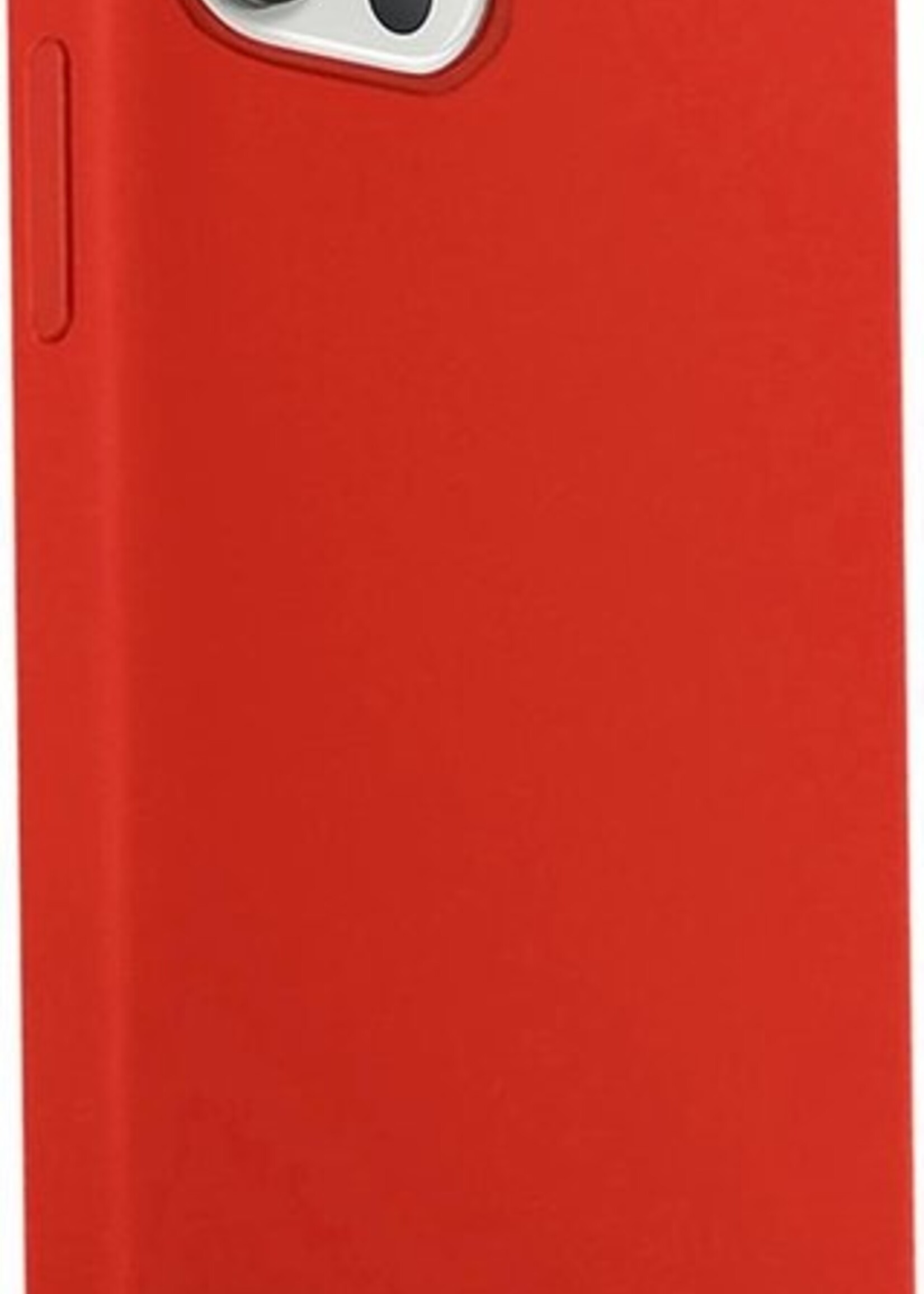 LUQ Hoesje Geschikt voor iPhone 12 Pro Hoesje Siliconen Case - Hoes Geschikt voor iPhone 12 Pro Hoes Siliconen - Rood