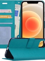 LUQ LUQ iPhone 12 Hoesje Bookcase - Turquoise
