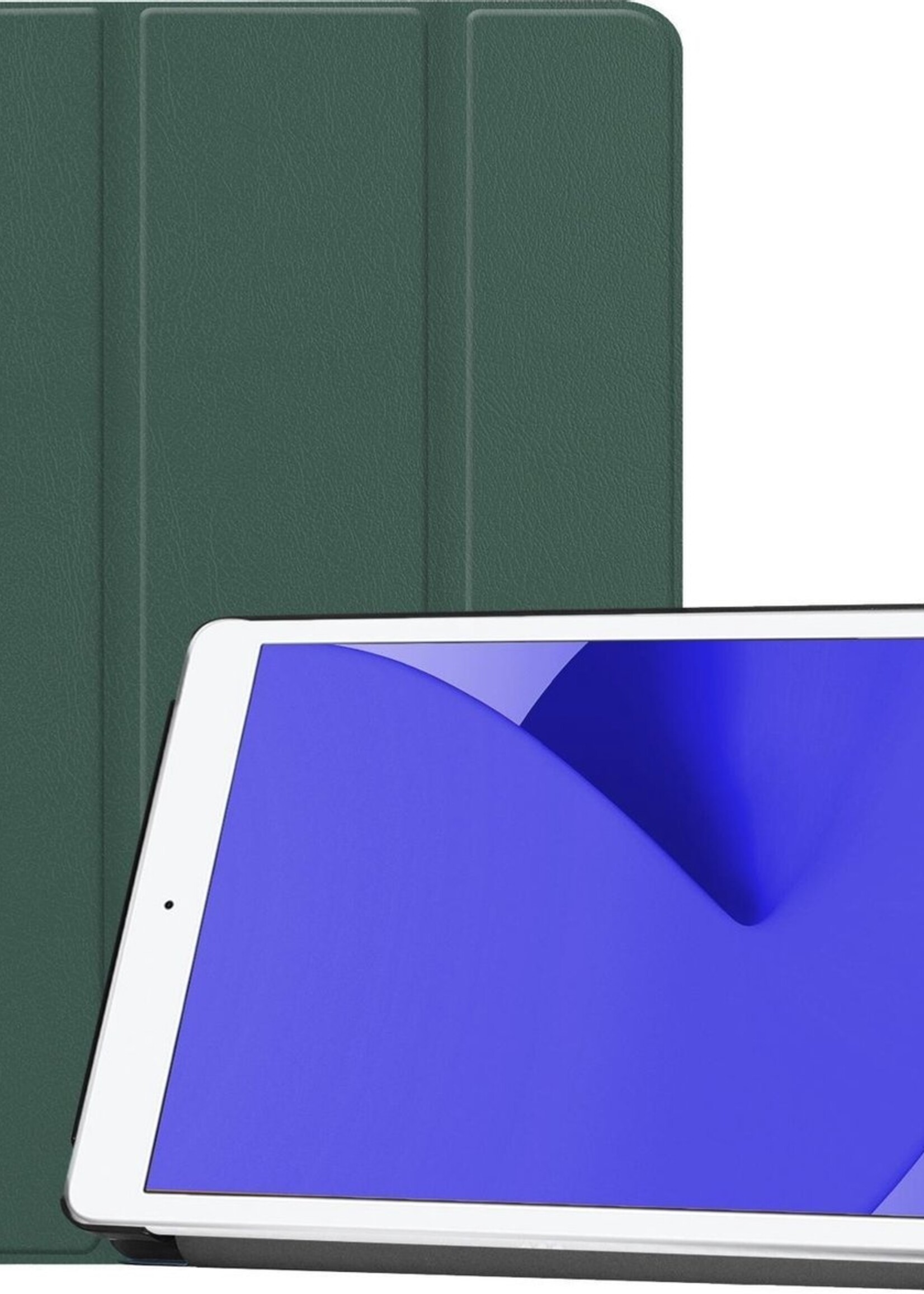 LUQ Hoes Geschikt voor iPad 10.2 2019/2020 Hoes Luxe Hoesje Book Case - Hoesje Geschikt voor iPad 7/8 Hoes Cover - Donkergroen