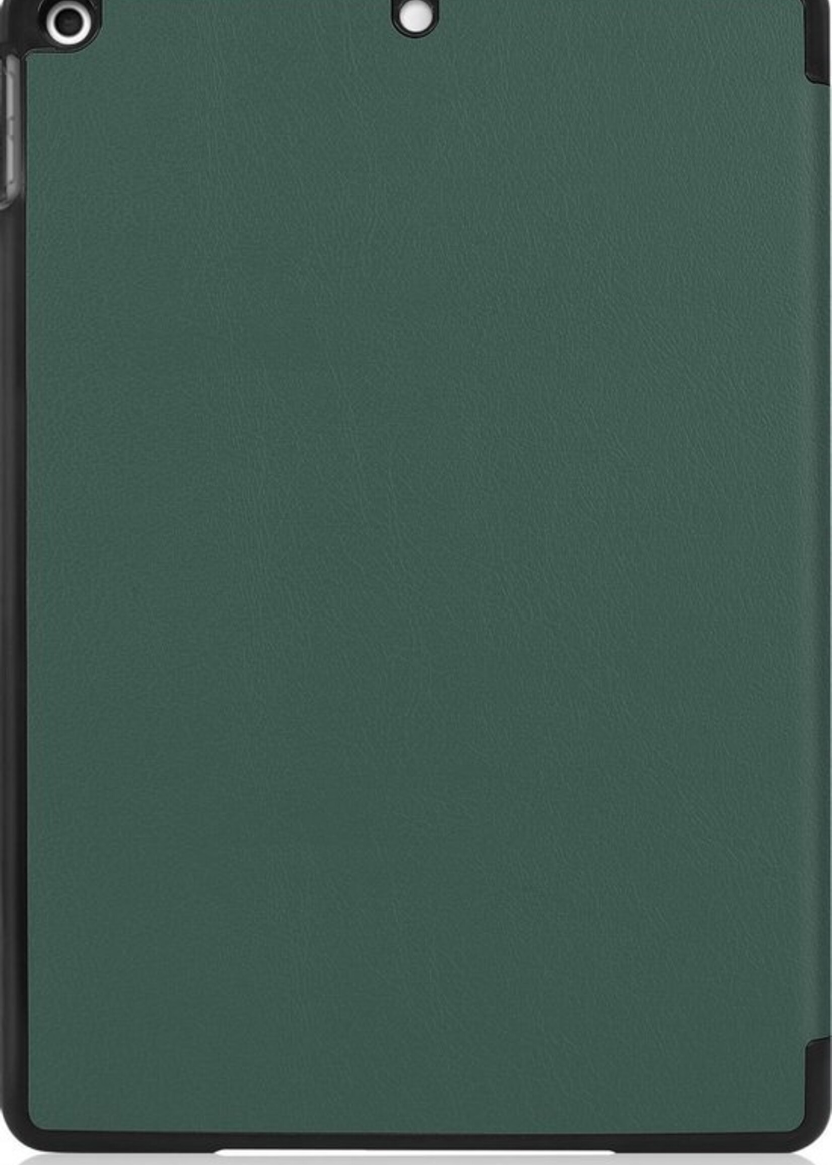 LUQ Hoes Geschikt voor iPad 10.2 2020 Hoes Luxe Hoesje Book Case Met Screenprotector - Hoesje Geschikt voor iPad 8 Hoes Cover - Donkergroen