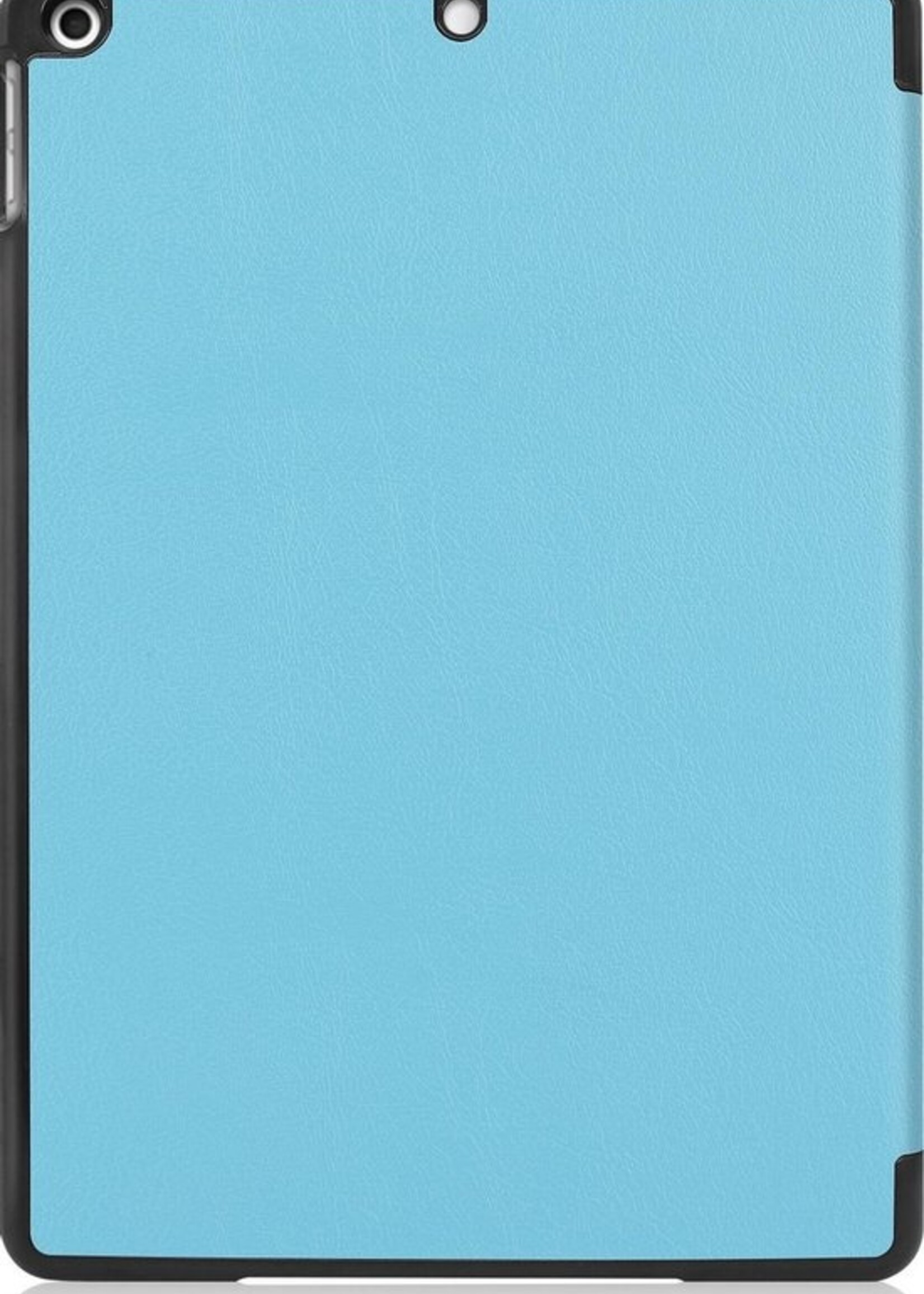 LUQ Hoes Geschikt voor iPad 10.2 2019 Hoes Luxe Hoesje Book Case Met Screenprotector - Hoesje Geschikt voor iPad 7 Hoes Cover - Lichtblauw