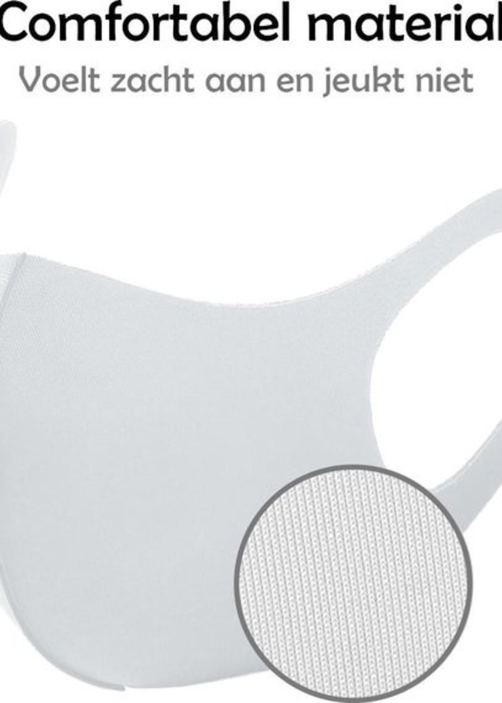 LUQ Mondkapje Wasbaar Mondmasker Wit Wasbare Mondkapjes Niet-medisch