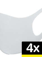 LUQ LUQ Wasbaar mondmasker - Wit - 4 PACK