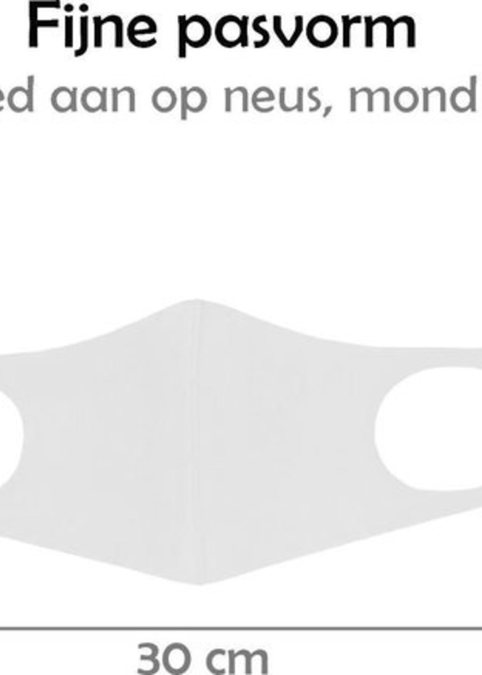 LUQ Mondkapje Wasbaar Mondmasker Wit Mondkapjes Niet-medisch - 4 stuks