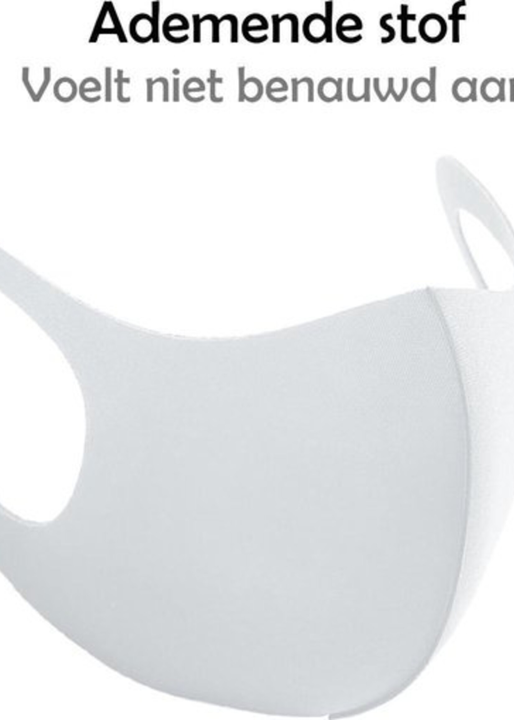 LUQ Mondkapje Wasbaar Mondmasker Wit Mondkapjes Niet-medisch - 4 stuks