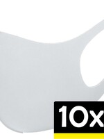 LUQ LUQ Wasbaar mondmasker - Wit - 10 PACK