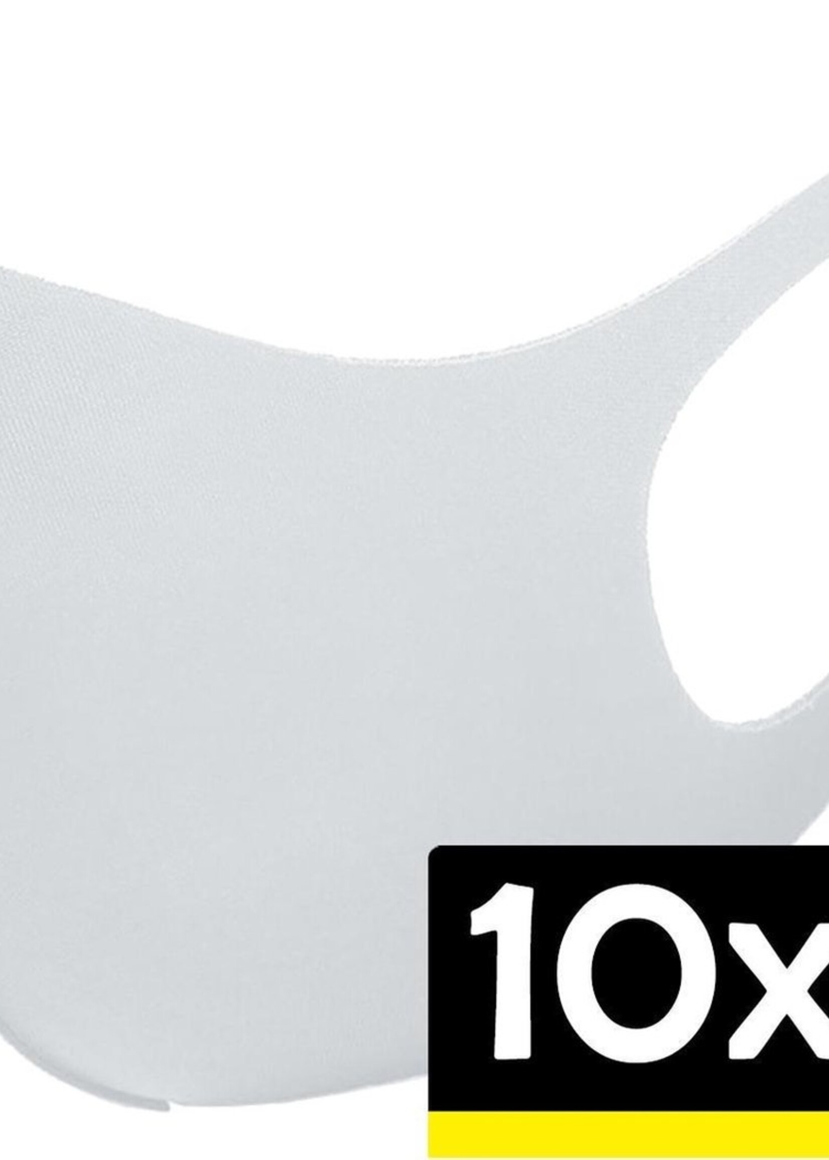 LUQ Mondkapje Wasbaar Mondmasker Wit Mondkapjes Niet-medisch - 10 stuks