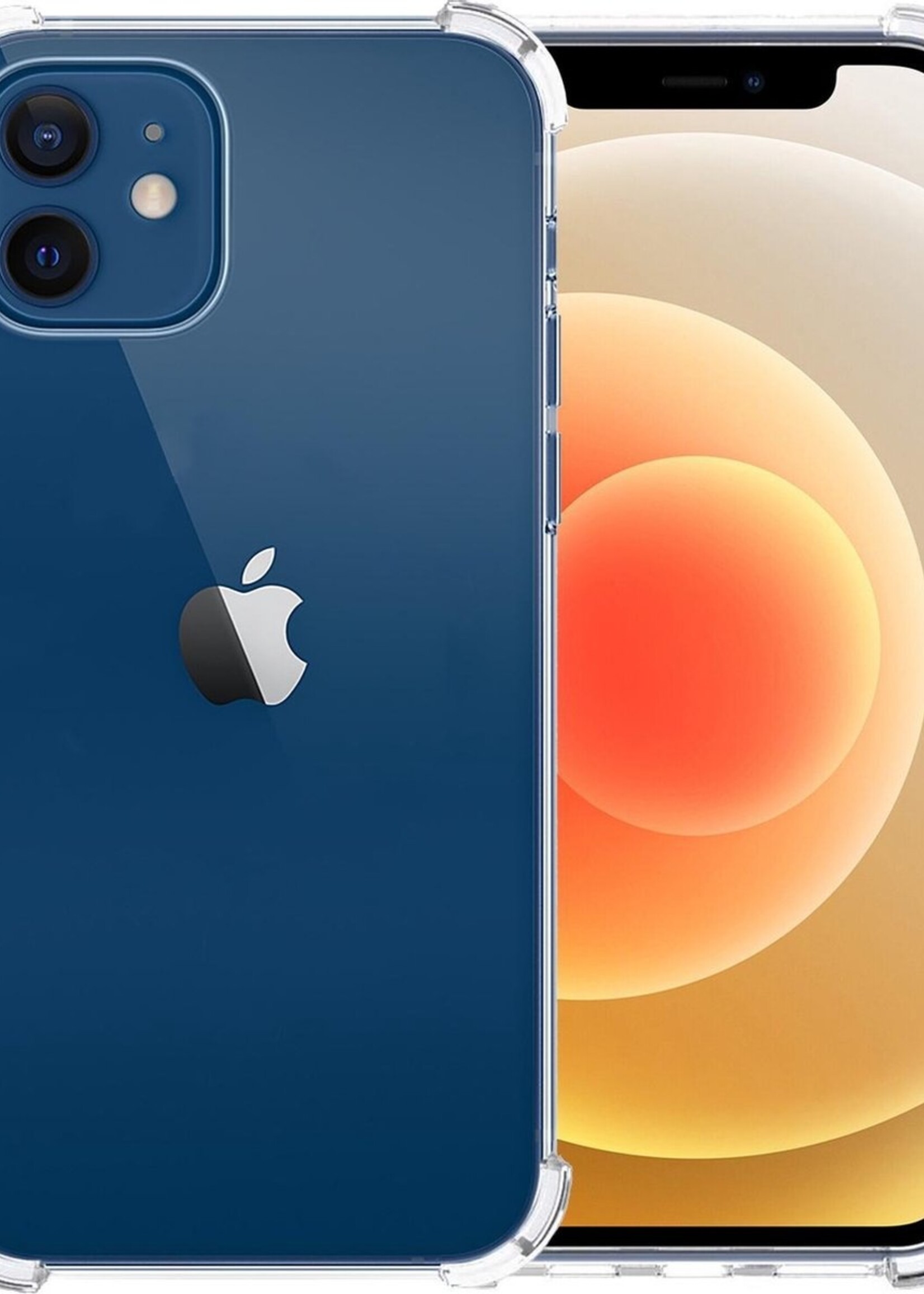 LUQ Hoesje Geschikt voor iPhone 12 Mini Hoesje Shockproof Case Siliconen - Hoes Geschikt voor iPhone 12 Mini Hoes Cover Siliconen - Transparant