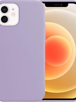 LUQ LUQ iPhone 12 Mini Hoesje Siliconen Case - Lila