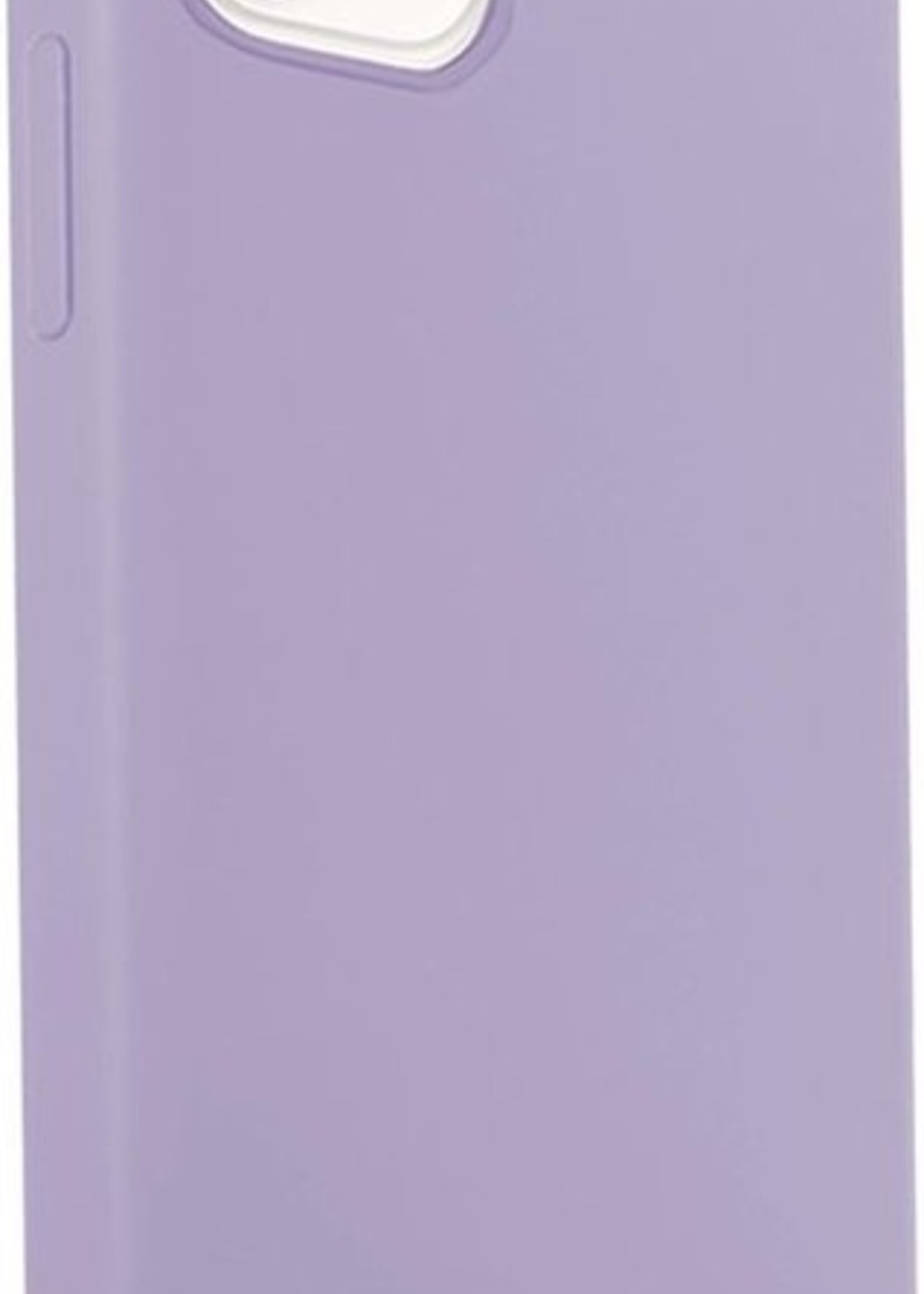 LUQ Hoesje Geschikt voor iPhone 12 Mini Hoesje Siliconen Case - Hoes Geschikt voor iPhone 12 Mini Hoes Siliconen - Lila