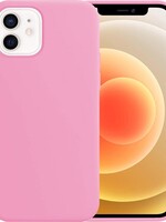 LUQ LUQ iPhone 12 Mini Hoesje Siliconen Case - Lichtroze