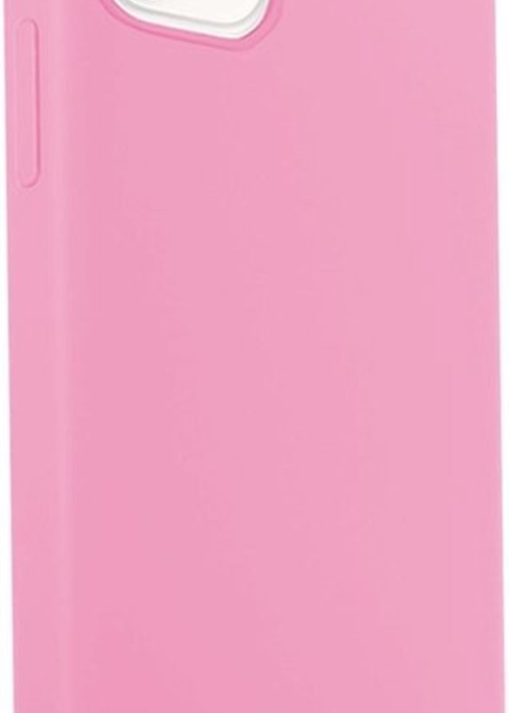 LUQ Hoesje Geschikt voor iPhone 12 Mini Hoesje Siliconen Case - Hoes Geschikt voor iPhone 12 Mini Hoes Siliconen - Roze