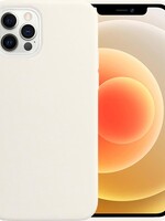 LUQ LUQ iPhone 12 Pro Max Hoesje Siliconen Case - Wit