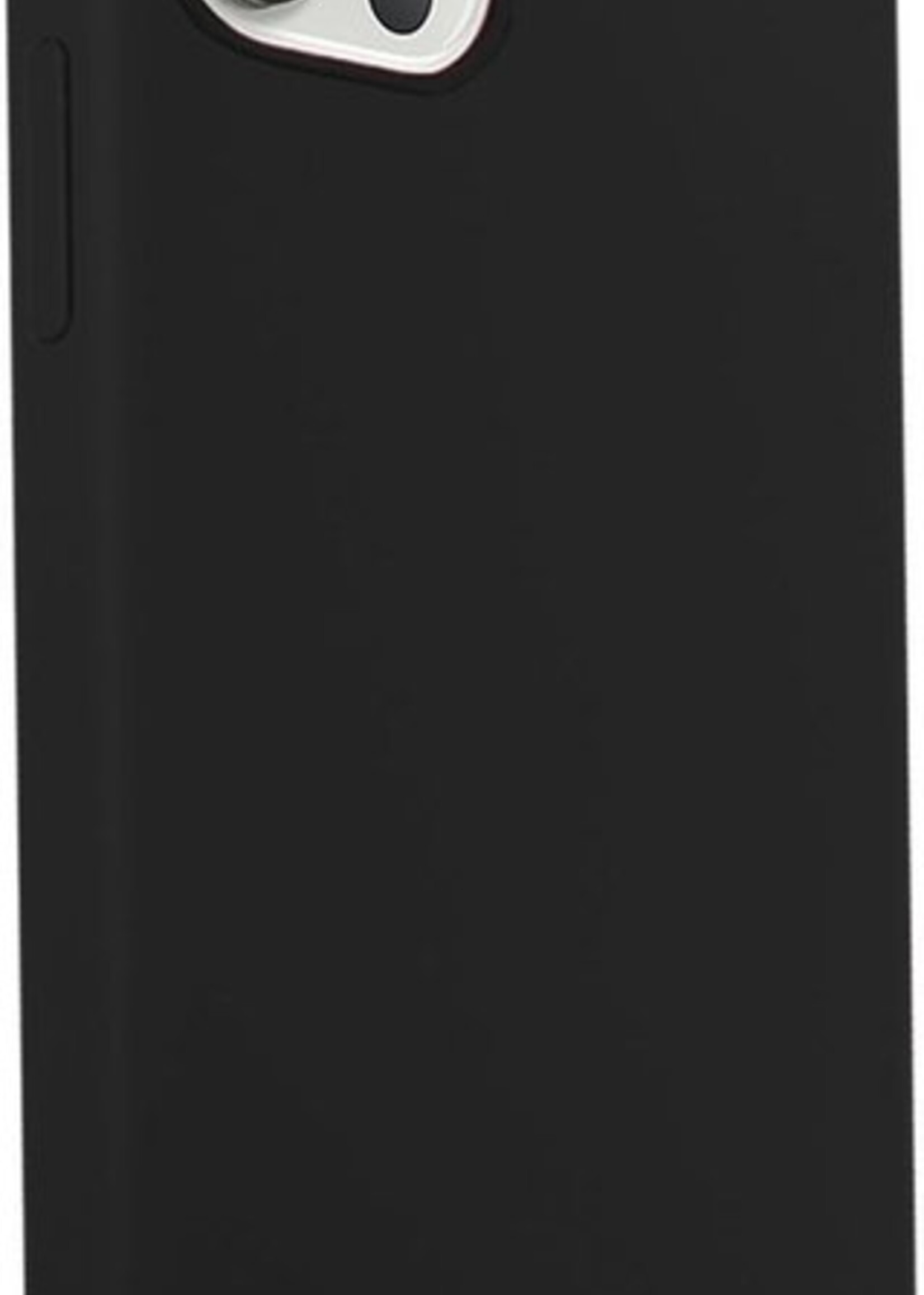 LUQ Hoesje Geschikt voor iPhone 12 Pro Max Hoesje Siliconen Case - Hoes Geschikt voor iPhone 12 Pro Max Hoes Siliconen - Zwart