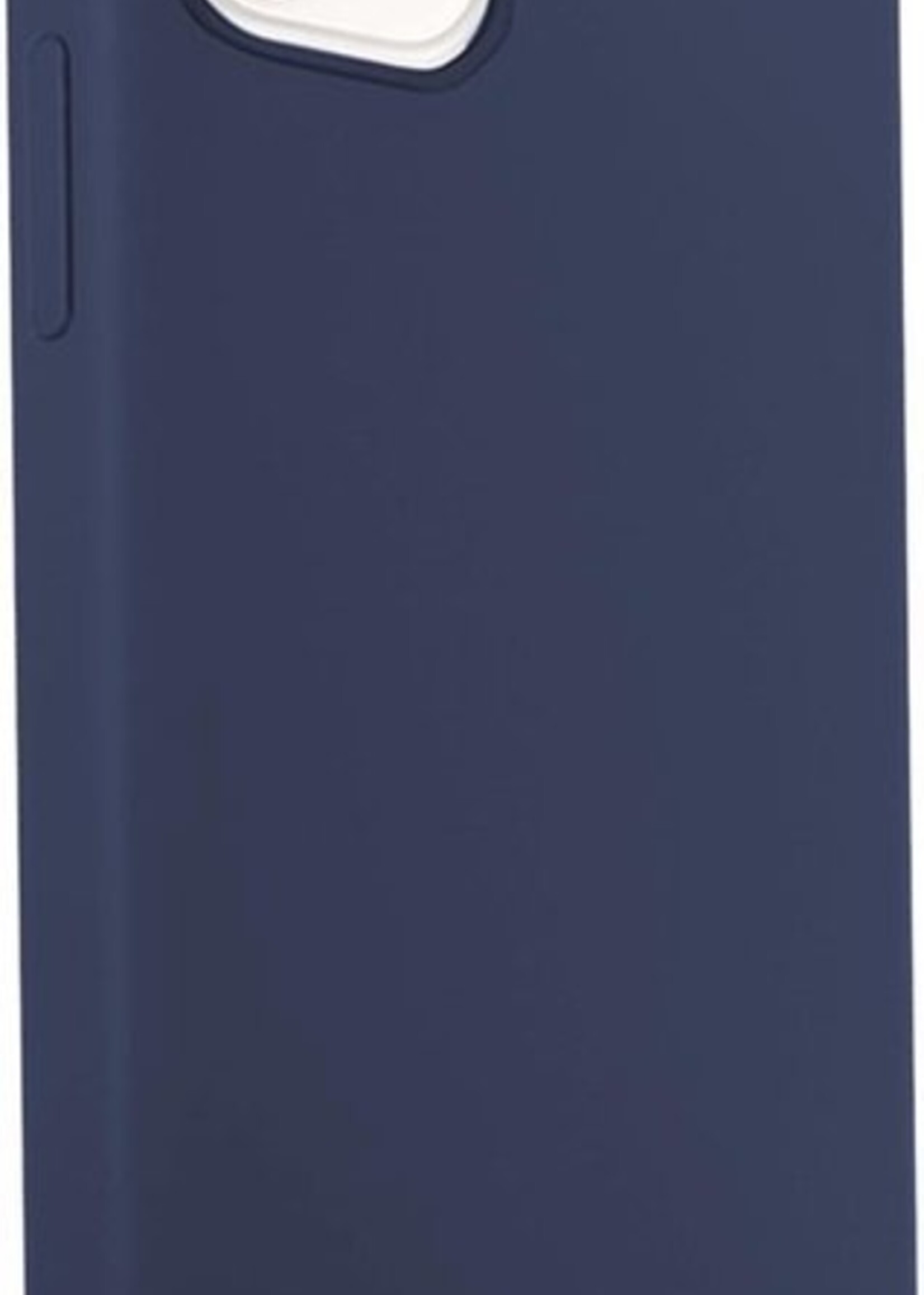 LUQ Hoesje Geschikt voor iPhone 12 Mini Hoesje Siliconen Case - Hoes Geschikt voor iPhone 12 Mini Hoes Siliconen - Donkerblauw - 2 Stuks