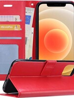 LUQ LUQ iPhone 12 Mini Hoesje Bookcase - Rood