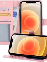 LUQ LUQ iPhone 12 Mini Hoesje Bookcase - Lichtroze