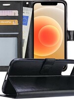LUQ LUQ iPhone 12 Mini Hoesje Bookcase - Zwart