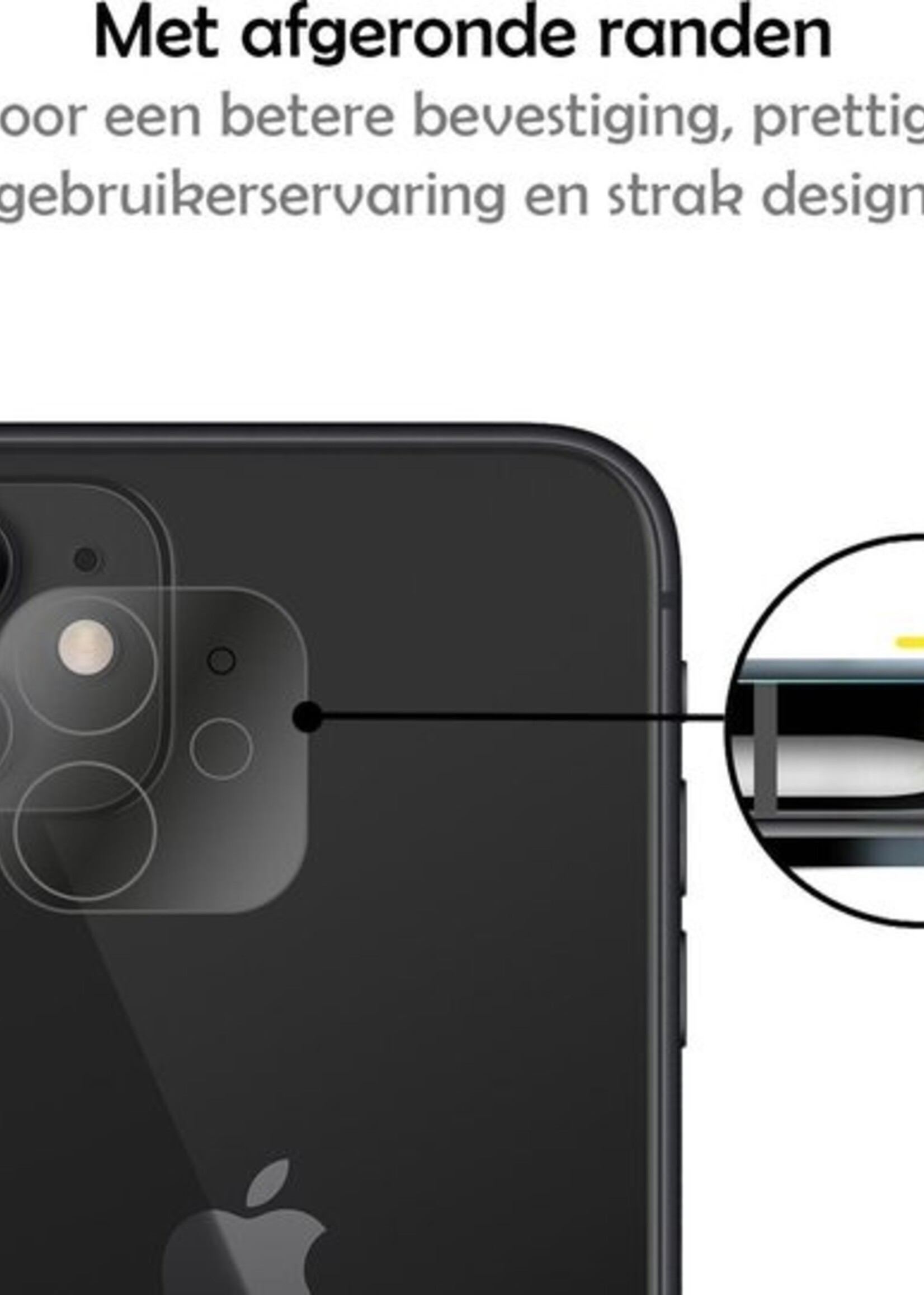 LUQ Screenprotector Geschikt voor iPhone 11 Camera Screenprotector Tempered Glass - Screenprotector Geschikt voor iPhone 11 Screenprotector Camera Screenprotector - 3 Stuks