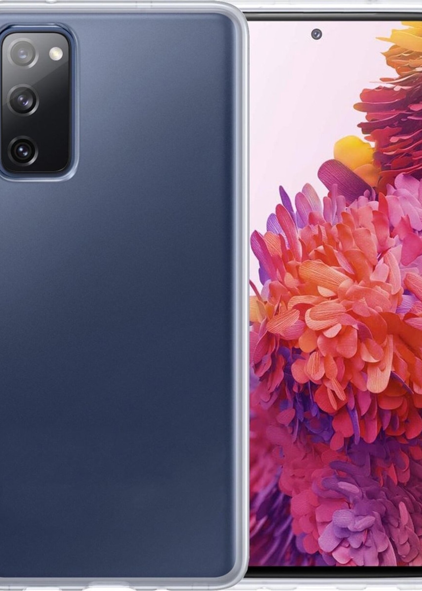LUQ Hoesje Geschikt voor Samsung S20 FE Hoesje Siliconen Case - Hoes Geschikt voor Samsung Galaxy S20 FE Hoes Siliconen - Transparant