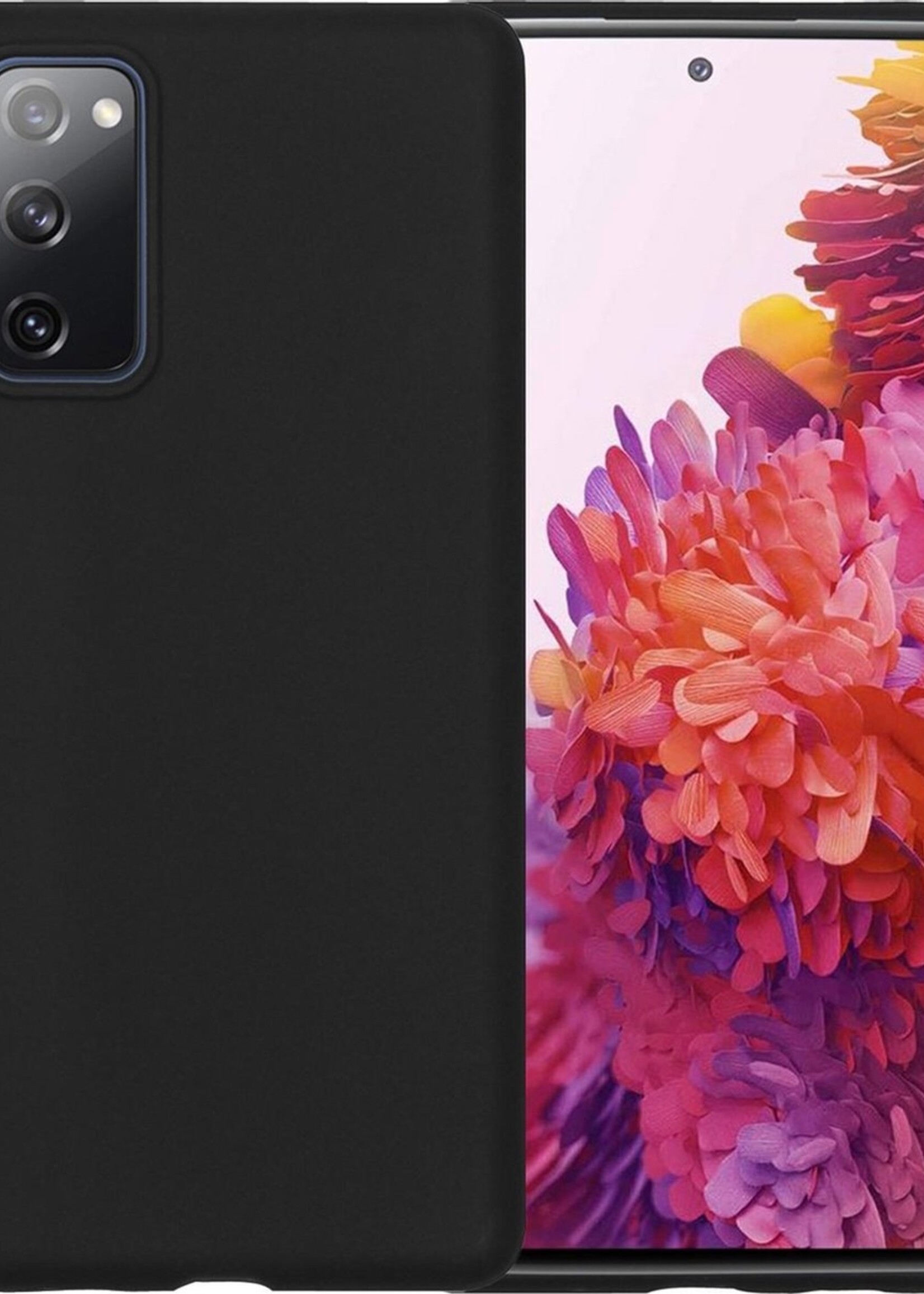 LUQ Hoesje Geschikt voor Samsung S20 FE Hoesje Siliconen Case - Hoes Geschikt voor Samsung Galaxy S20 FE Hoes Siliconen - Zwart