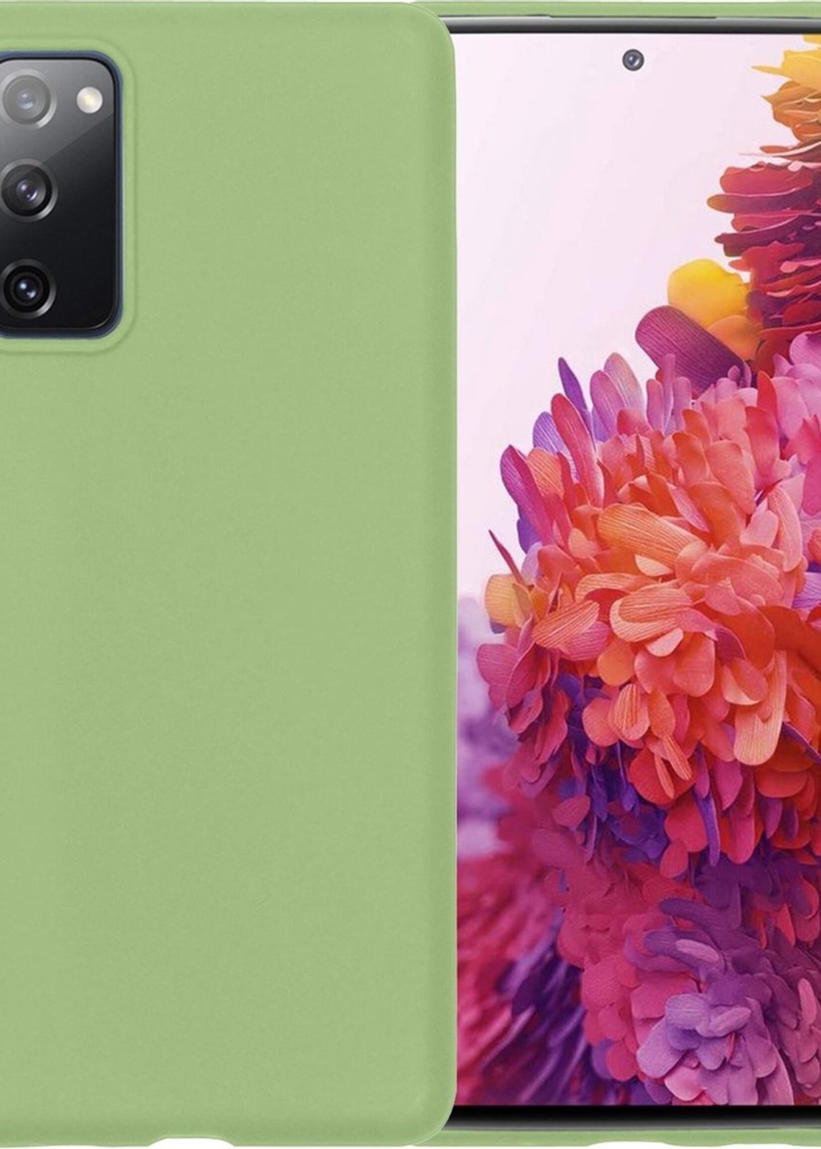 LUQ Hoesje Geschikt voor Samsung S20 FE Hoesje Siliconen Case - Hoes Geschikt voor Samsung Galaxy S20 FE Hoes Siliconen - Groen