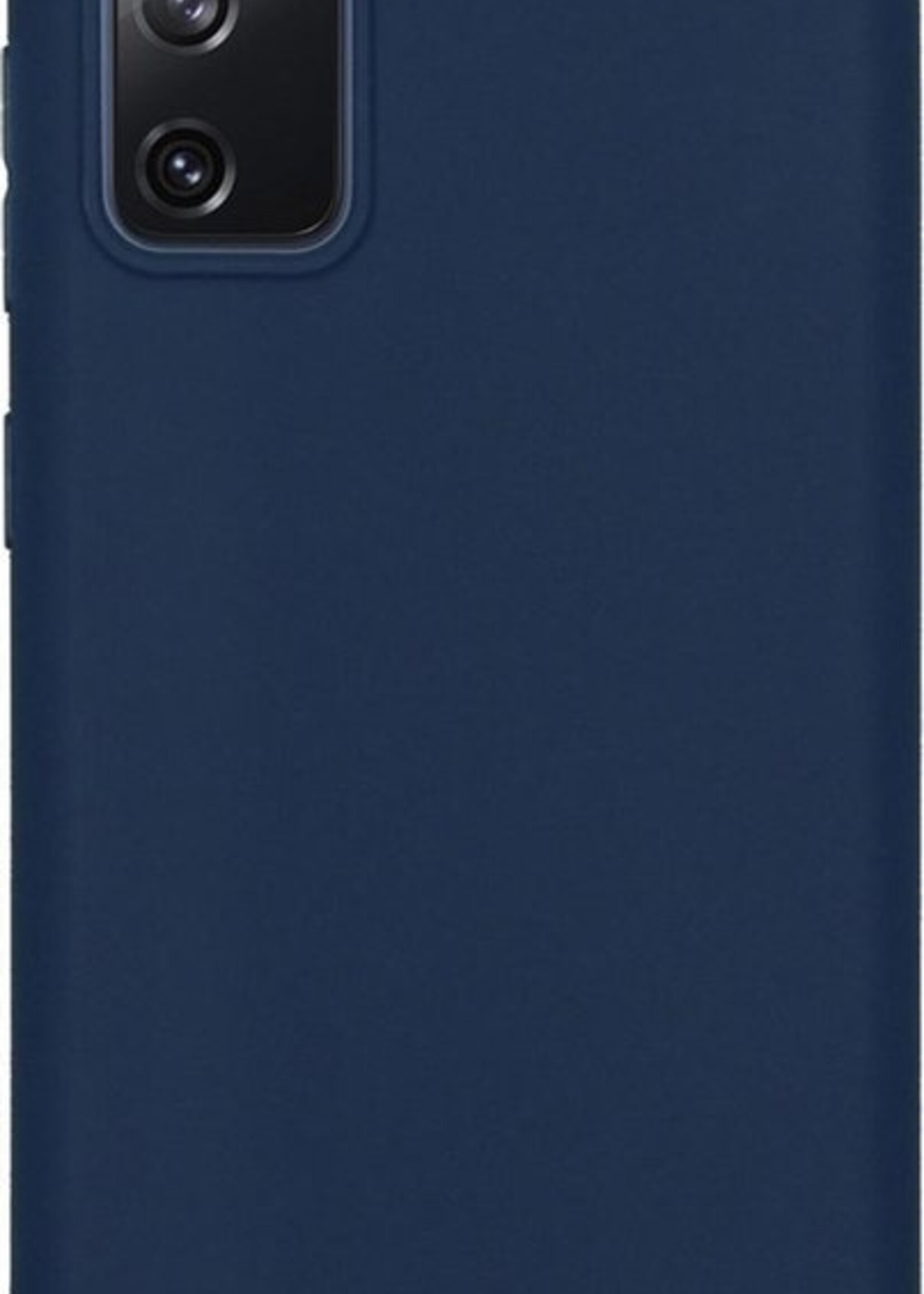 LUQ Hoesje Geschikt voor Samsung S20 FE Hoesje Siliconen Case - Hoes Geschikt voor Samsung Galaxy S20 FE Hoes Siliconen - Donkerblauw