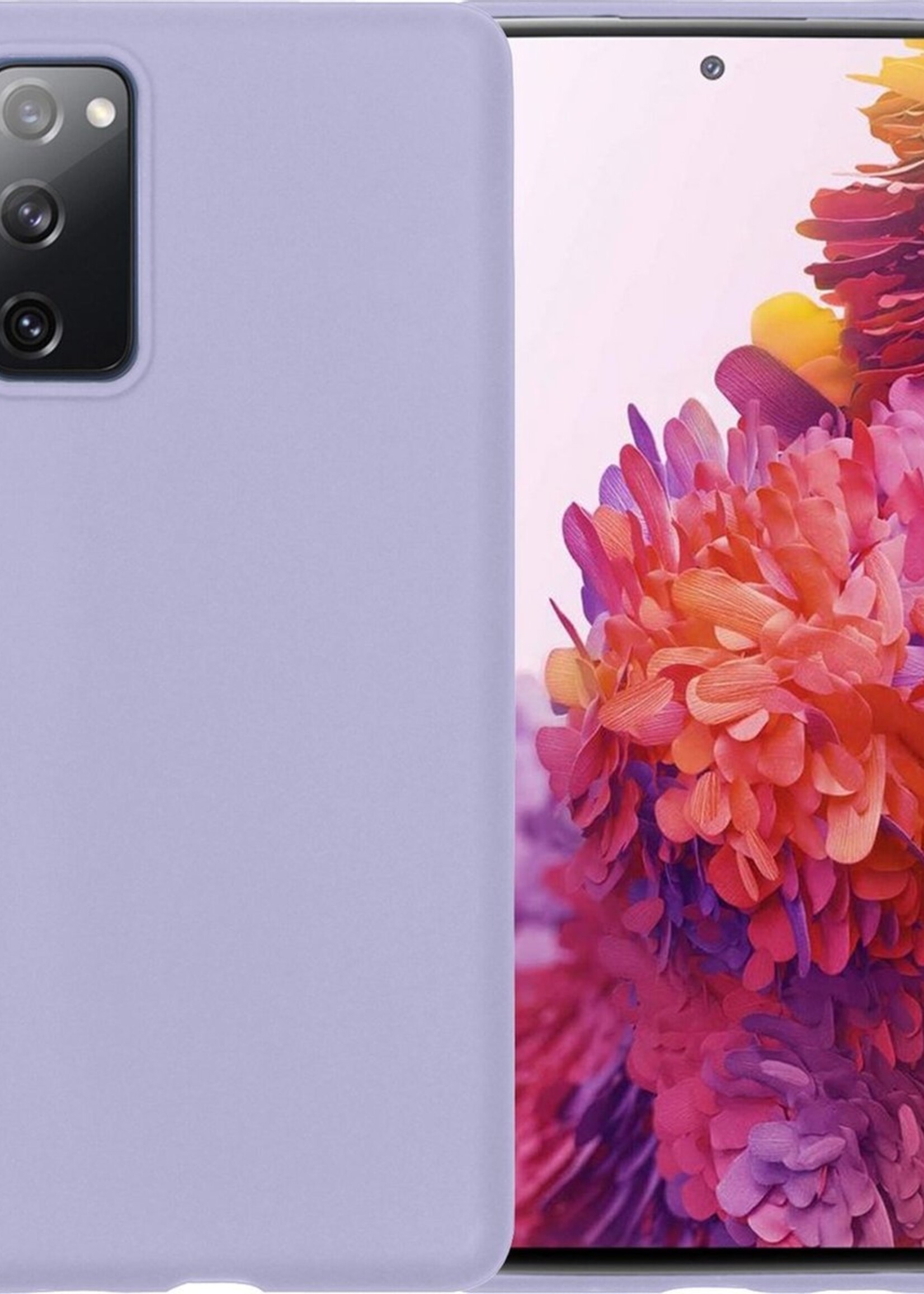 LUQ Hoesje Geschikt voor Samsung S20 FE Hoesje Siliconen Case - Hoes Geschikt voor Samsung Galaxy S20 FE Hoes Siliconen - Lila
