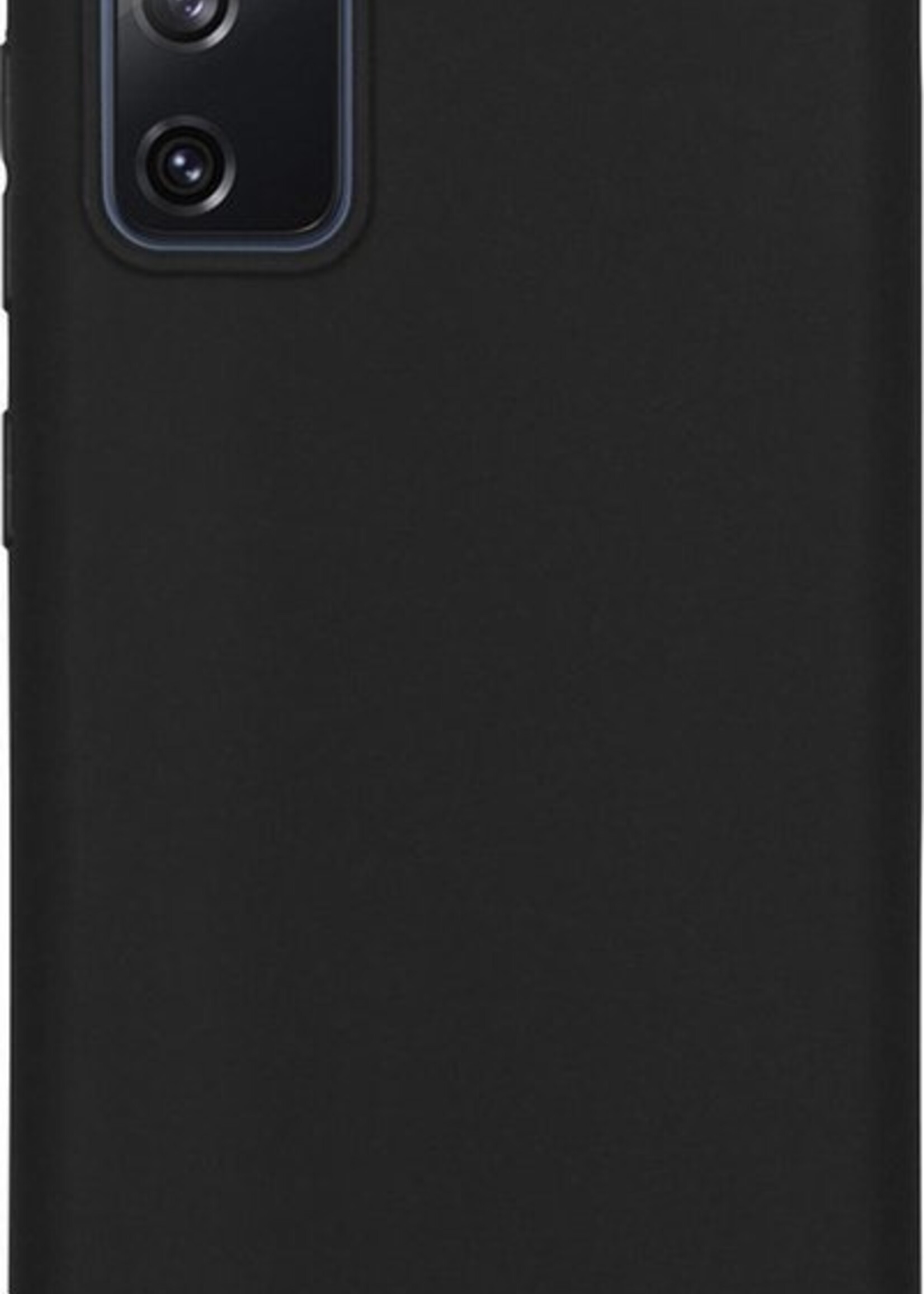 LUQ Hoesje Geschikt voor Samsung S20 FE Hoesje Siliconen Case - Hoes Geschikt voor Samsung Galaxy S20 FE Hoes Siliconen - Zwart - 2 Stuks