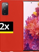 LUQ 2 PACK - LUQ Samsung Galaxy S20 FE hoesje siliconen - Rood