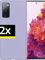 LUQ 2 PACK - LUQ Samsung Galaxy S20 FE hoesje siliconen - Lila