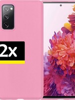 LUQ 2 PACK - LUQ Samsung Galaxy S20 FE hoesje siliconen - Roze