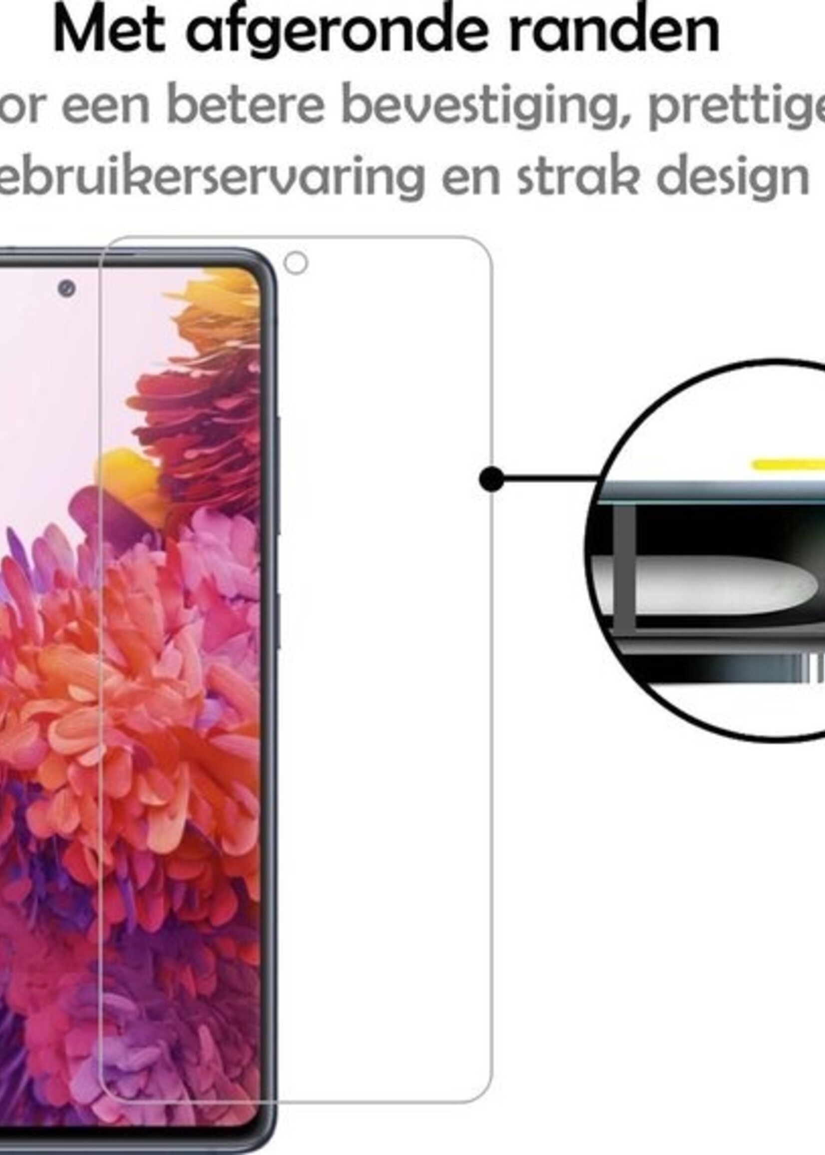 LUQ Hoesje Geschikt voor Samsung S20 FE Hoesje Shockproof Case Siliconen Met Screenprotector - Hoes Geschikt voor Samsung Galaxy S20 FE Hoes Cover Siliconen - Transparant