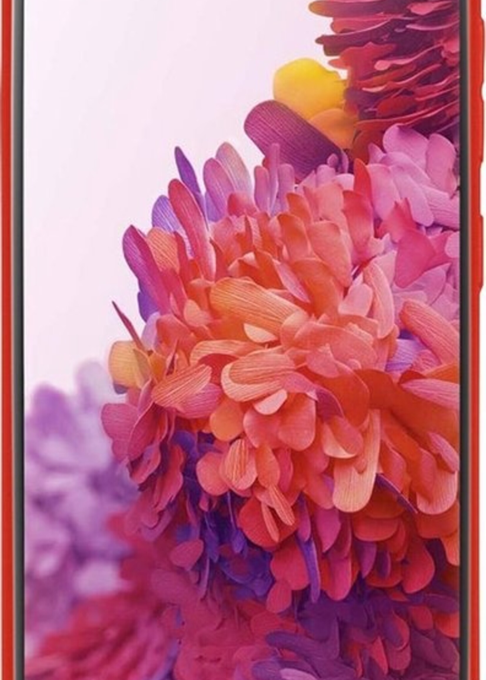 LUQ Hoesje Geschikt voor Samsung S20 FE Hoesje Siliconen Case Met Screenprotector - Hoes Geschikt voor Samsung Galaxy S20 FE Hoes Siliconen - Rood