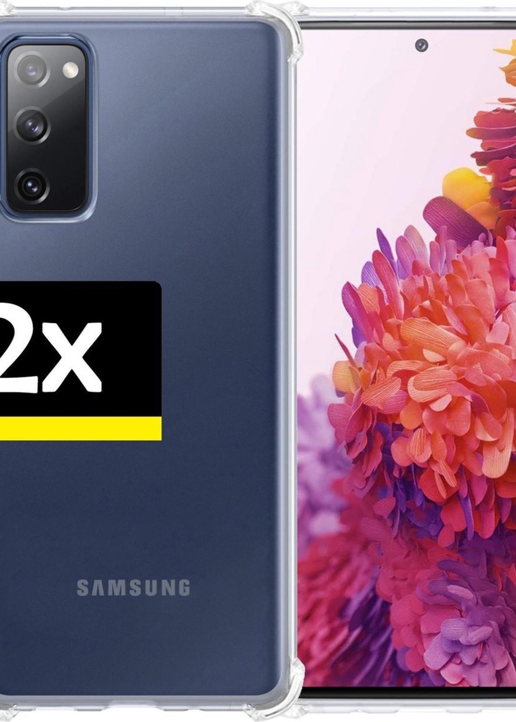 LUQ Hoesje Geschikt voor Samsung S20 FE Hoesje Shockproof Case Siliconen - Hoes Geschikt voor Samsung Galaxy S20 FE Hoes Cover Siliconen - Transparant - 2 Stuks