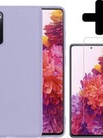 LUQ LUQ Samsung Galaxy S20 FE hoesje siliconen lila + screenprotector